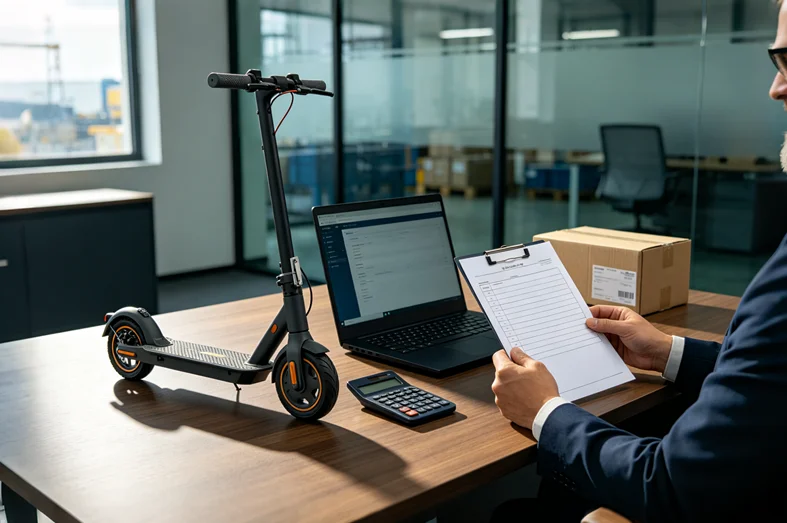 First-time purchasing process for electric scooters from China