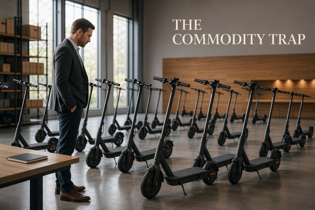 distributor comparing scooter options